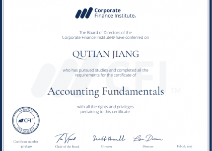 【CFI】Accounting Fundamentals