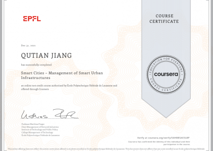 【Coursera】智慧城市——智慧城市基础设施的管理