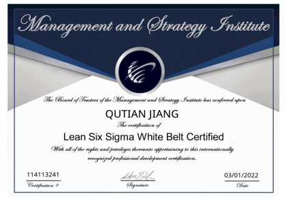 【MSI】Lean Six Sigma White Belt Certified