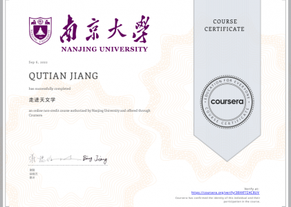 【Coursera】走进天文学