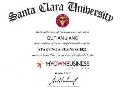 【scu】STARTING A BUSINESS 2022