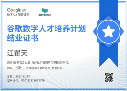 【MOOC&Google】谷歌官方出品：海外数字营销系列课程