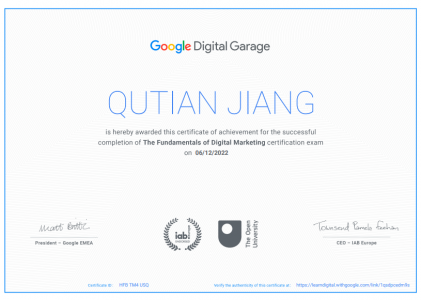 【Google Digital】Fundamentals of digital marketing